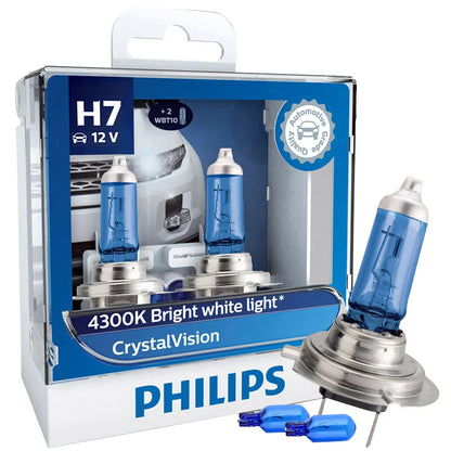 Philips H4 H7 H11 HB3 HB4 H8 H1 H3 9005 Crystal Vision Faro alogeno per auto 4300K Bianco brillante 5000K Diamond Vision Lampade automatiche