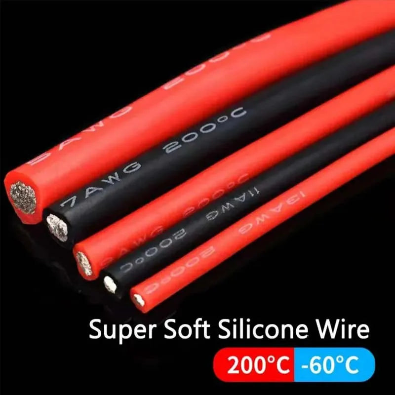 Cavo di alimentazione CA ad alta tensione 2 4 6 8 10 12 14 16 18 AWG Cavo elettrico in silicone Cavo in rame resistente al calore per inverter batteria