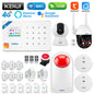 KERUI W184 Tuya Smart 4G Sistema di Allarme Wireless WIFI GSM Allarme Rilevatore di Movimento Sensore Porta Antifurto Supporto Alexa e Google