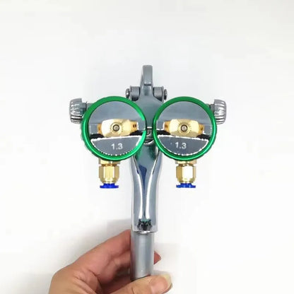 Pistola a spruzzo a doppia testa pistola a spruzzo con placcatura a colori rivestimento a base d'acqua pressurizzato interno pistola di miscelazione esterna Nano adesiva AB