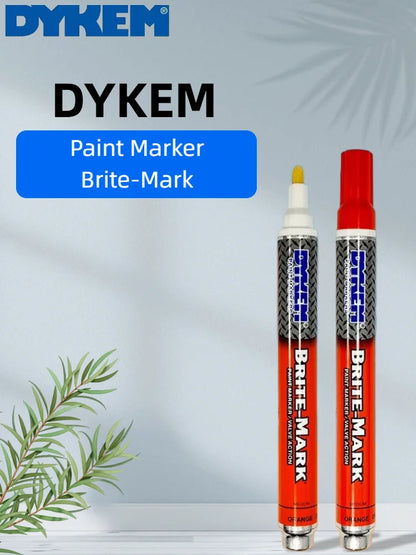 DYKEM BRITE-MARK Pennarello Permanente Medio, Penna Industriale a Rapida Asciugatura per Metallo, Plastica, Gomma, Vetro, Legno