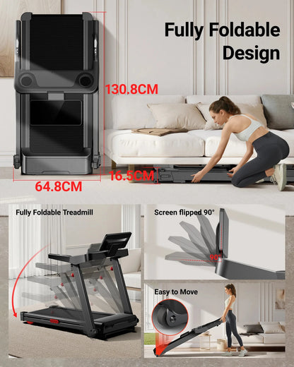 Tapis roulant pieghevole LONTEK L10 con inclinazione automatica del 20% e sensori di pulsazioni, 14 km/h. Questo tapis roulant compatto e pieghevole presenta un'inclinazione automatica del 20%, un motore silenzioso da 3,5 HP