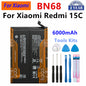 Batterie BN5F BN46 BN5H BN5D BN5L BN5X BN70 per Xiaomi Redmi 7/15/15C/Redmi 14C/12C/10C Note11E/Note 11S/Note 9 Pro