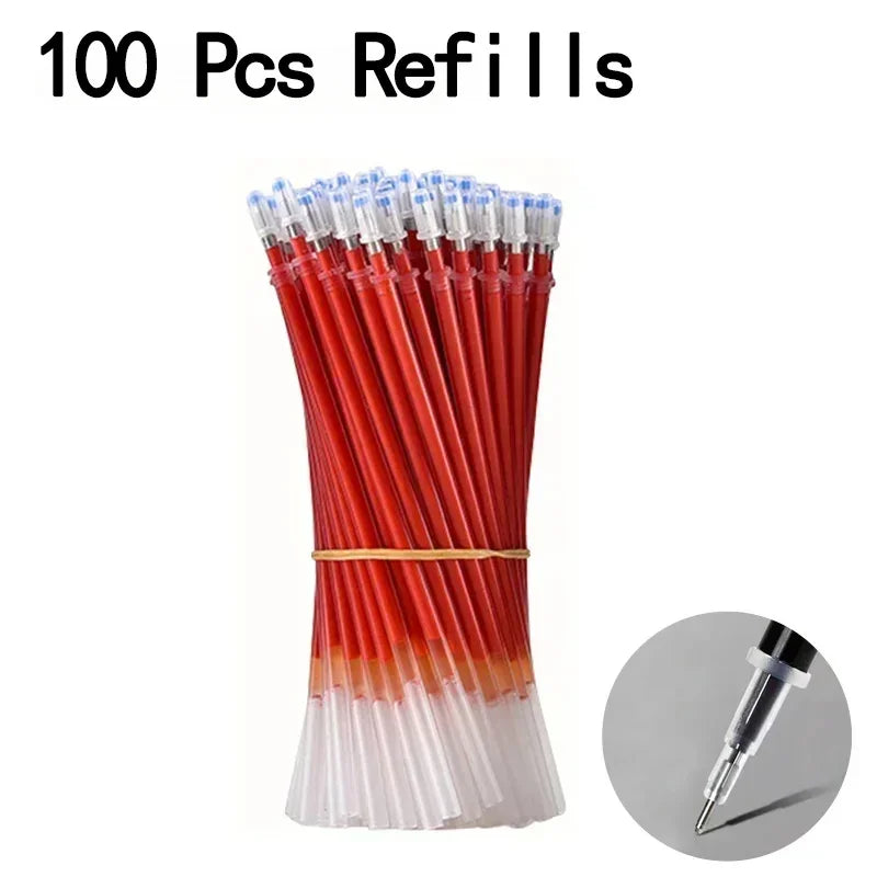 20/50 pezzi Penne gel Set Nero Blu Rosso Ricarica Gel Forniture scolastiche e per ufficio Cancelleria accessori kawaii cancelleria penne carine