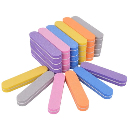 Set professionale di 40/80 pezzi per la levigatura e la lucidatura delle unghie, composto da lime, blocchi per la lucidatura e spugne, ideale per manicure, pedicure, levigatura e lucidatura, kit di strumenti per nail art.