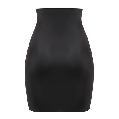 Sottogonna antiscivolo sopra il ginocchio Mezze sottoveste per abiti Shapewear Body Shaper Nuova gonna corta liscia per la biancheria intima con controllo della pancia