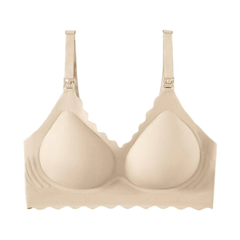 Reggiseno per Allattamento per Donne in Gravidanza con Supporto Morbido Senza Cuciture, Apertura con Un Solo Tocco, Comodo Reggiseno Post-Parto