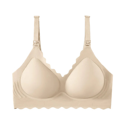 Reggiseno per Allattamento per Donne in Gravidanza con Supporto Morbido Senza Cuciture, Apertura con Un Solo Tocco, Comodo Reggiseno Post-Parto