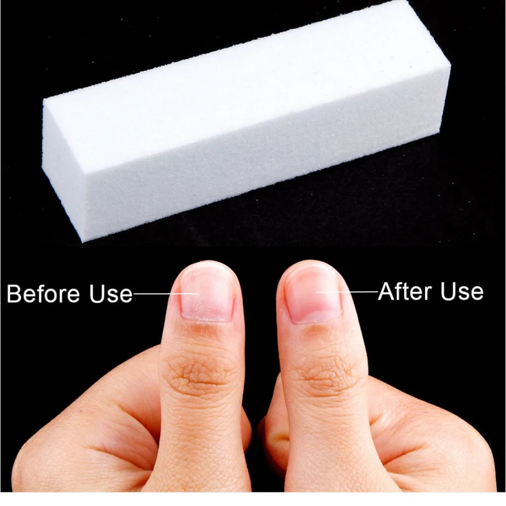 Set professionale di lime e blocchi per la levigatura e la lucidatura delle unghie, disponibile in confezioni da 1, 10 o 50 pezzi – strumenti per manicure, pedicure, levigatura, lucidatura e decorazione delle unghie.