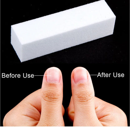 Set professionale di lime e blocchi per la levigatura e la lucidatura delle unghie, disponibile in confezioni da 1, 10 o 50 pezzi – strumenti per manicure, pedicure, levigatura, lucidatura e decorazione delle unghie.