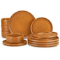 Vancasso WEBB Set di stoviglie in gres da 12 pezzi, include piatti piani, piatti da dessert e ciotole per cereali, per 4 persone