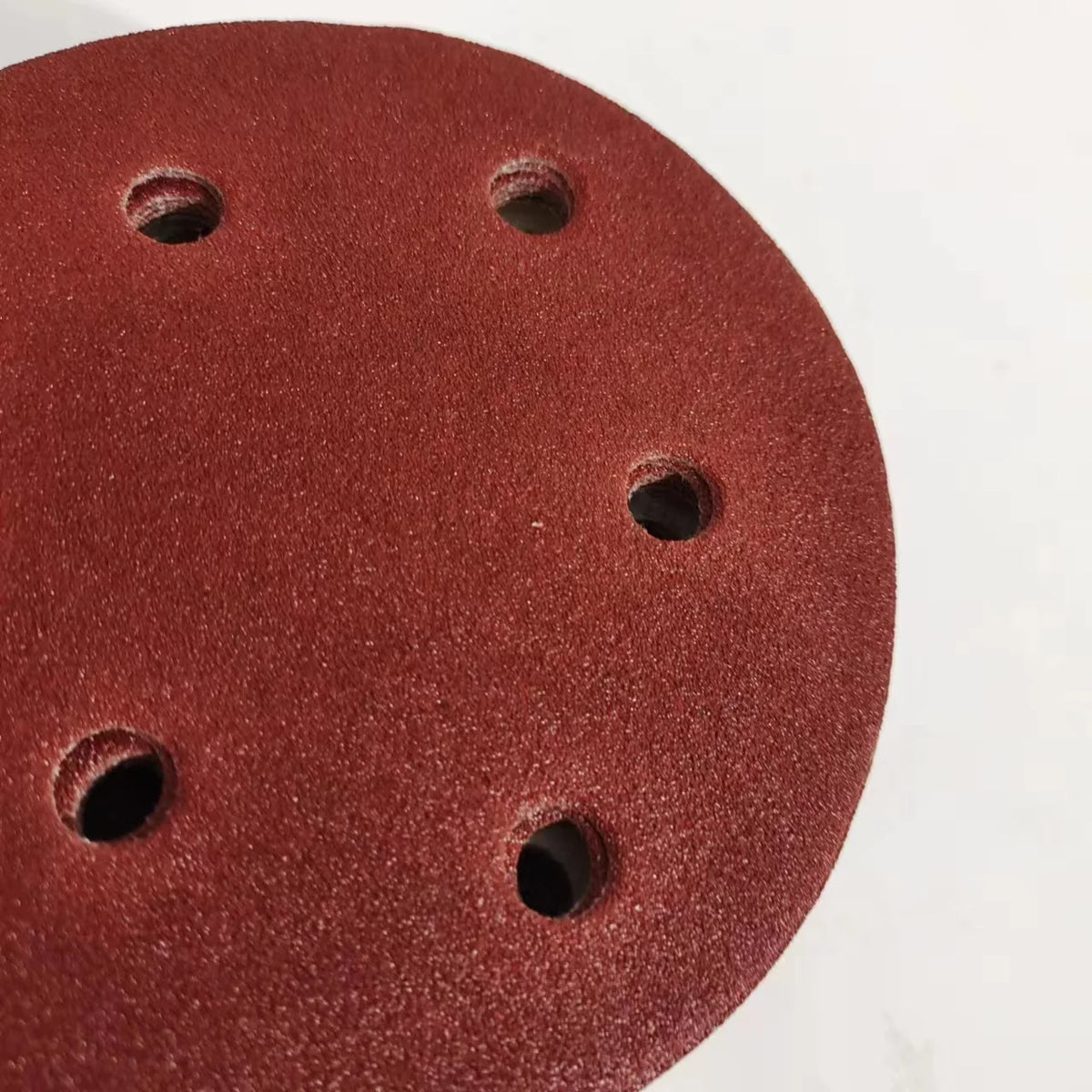 Dischi abrasivi con gancio e anello da 10 pezzi da 125 mm Carta vetrata abrasiva rossa da 5 pollici con 6 fori Grana 80-800 disponibili per levigatrice elettrica