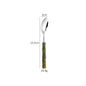 Nuovi posate in resina stile bambù 18/10 in acciaio inossidabile 304 posate classiche set di stoviglie argento blu verde crema trasporto di goccia