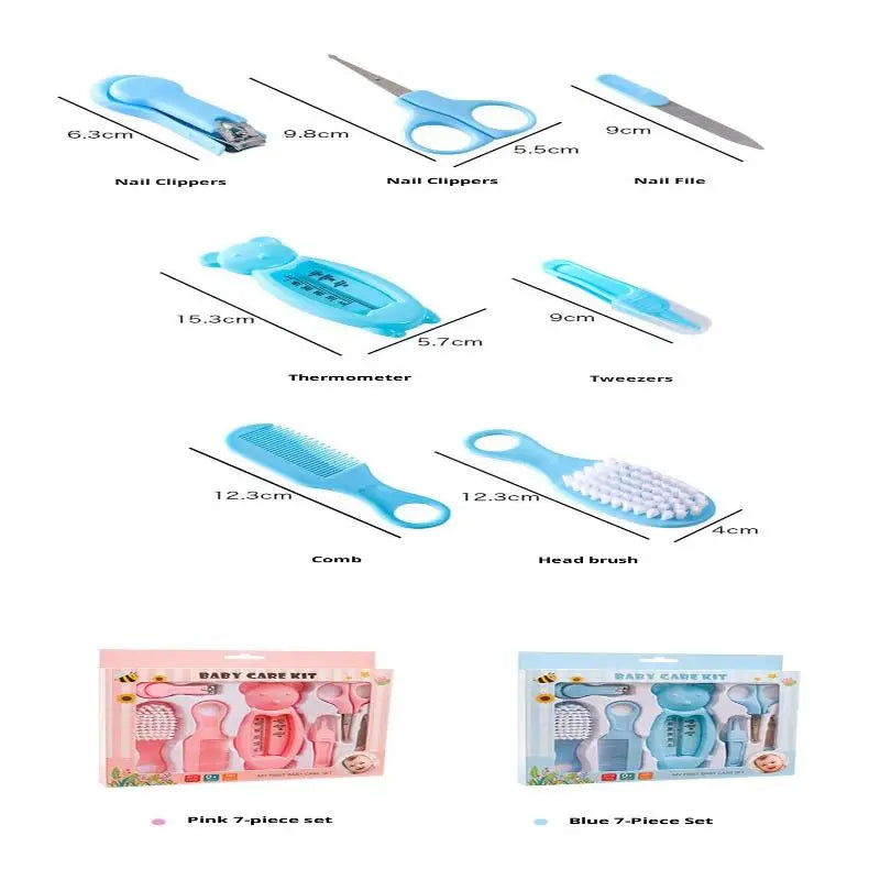 Set di 13 Pezzi per la Cura del Bambino, Kit Portatile per Toelettatura e Cura delle Unghie