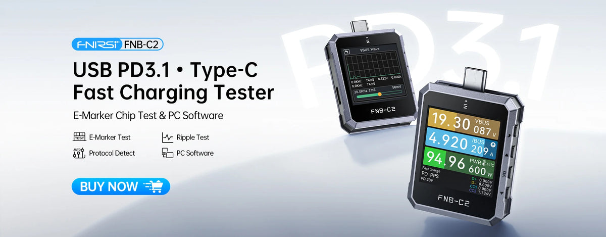 FNIRSI HRM-10 Tester di resistenza interna di tensione della batteria 18650 Tester di condensatori per batterie per auto con piombo al litio acido AC ad alta precisione