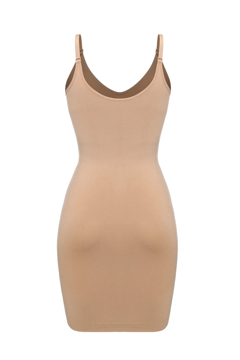 Sexy Full Slip Shapewear Abito da donna Scollo a V Aderente Biancheria intima Compressione liscia Shaper del corpo Dimagrante Vita Addome Pancia Corsetto