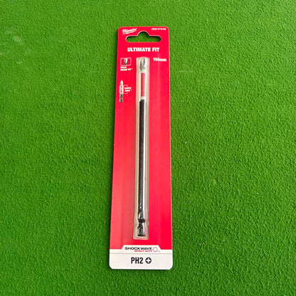 Milwaukee Ultimate Fit PH2 150mm Punta per Avvitatore a Impatto 4932471565 Shockwave Resistente all'Usura
