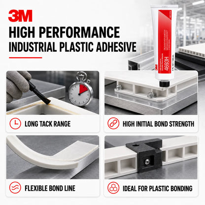 Adesivo Plastico ad Alte Prestazioni 3M 4693H per Riparazioni Industriali di PP, PE, ABS per Tecnici di Manutenzione
