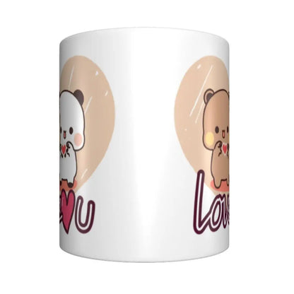 Tazze personalizzate per coppia Bubu Dudu Panda e Brownie Bear Tazza da caffè per tè al latte in ceramica fai-da-te