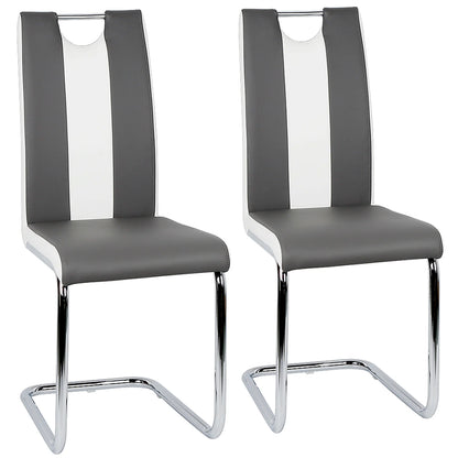 Set di 2 sedie per sala da pranzo, sedie da cucina, imbottite, in pelle artificiale, per sala da pranzo, tavolo da pranzo, cucina, soggiorno