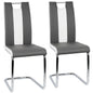 Set di 2 sedie per sala da pranzo, sedie da cucina, imbottite, in pelle artificiale, per sala da pranzo, tavolo da pranzo, cucina, soggiorno