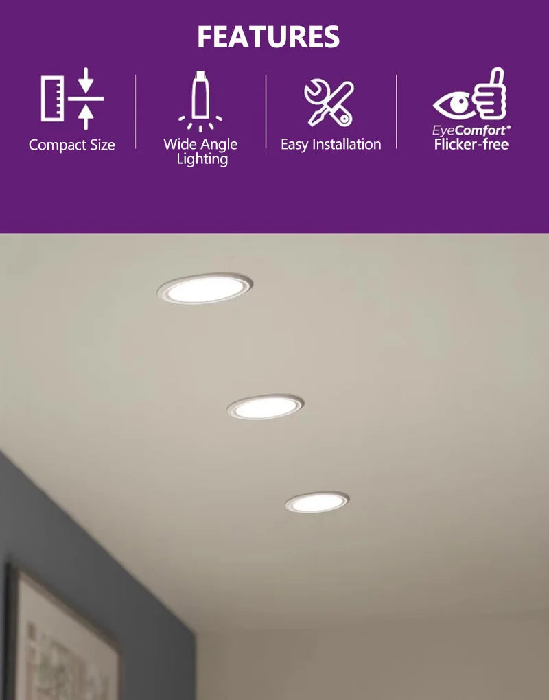 Tubo LED Philips PLC 2P G24d 6.5W MyCare, Luce Bianca 3000K 4000K 6500K, Lampada da Interno a 2 Pin, Sostituzione per Tubi Fluorescenti PLC