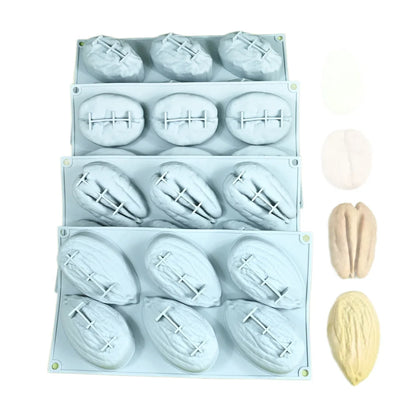 Stampo in Silicone Grande per Mousse di Mandorle/Pistacchi/Pecan/Chicchi di Caffè, Stampo Fai-da-Te per Cioccolato e Gelato, Utensili per Decorazione Torte