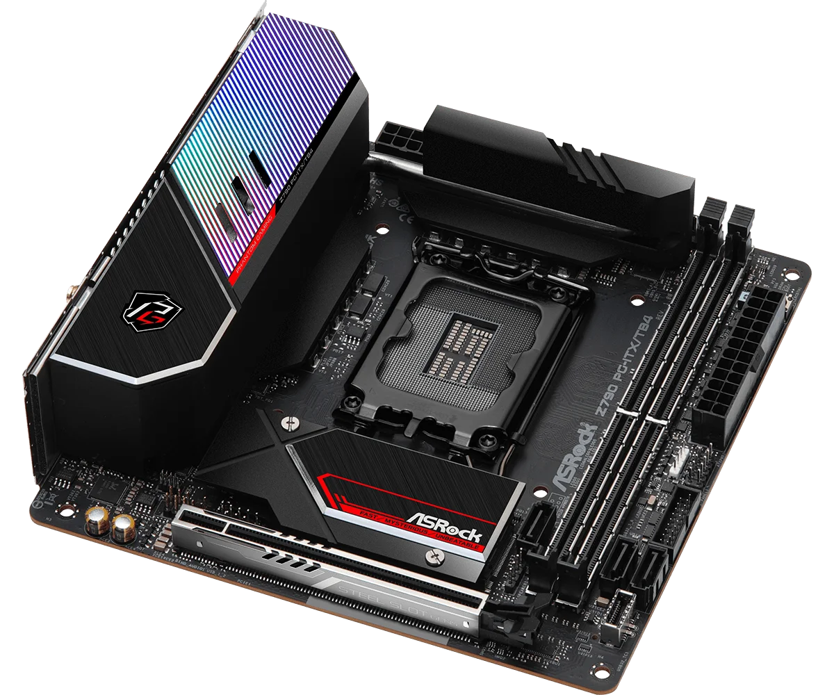 Scheda madre Asrock Z790 PG-ITX/TB4, scheda madre Mini-ITX Z790, supporto PCI-E5.0, M.2, DDR5, compatibile con CPU i7-14790F, i5-14490, i3-14100, i5-13600.