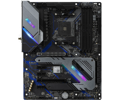 Scheda madre ASRock X570 Extreme4 WiFi ax, socket AM4, chipset AMD X570, supporto DDR4 fino a 128 GB, compatibile con CPU 5900, 5700, 4300, 2500, 3200, 5600, formato ATX.