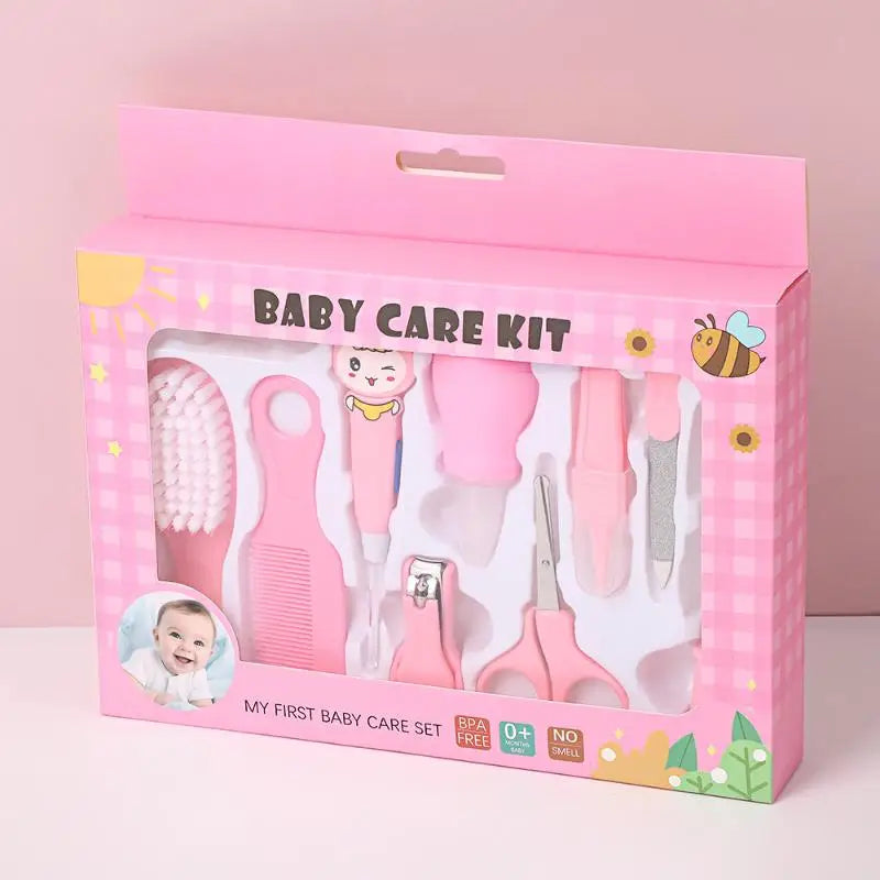 Set di 13 Pezzi per la Cura del Bambino, Kit Portatile per Toelettatura e Cura delle Unghie