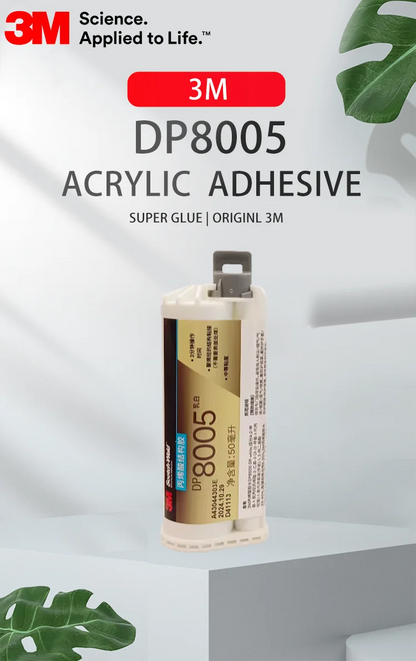 Adesivo Acrilico Originale 3M DP8005 Scotch-Weld, Colla Strutturale per Plastica PP PE HDPE TPO e Materie Plastiche a Bassa Energia Superficiale