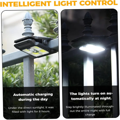 Clip su luci solari LED impermeabili per esterni Luci con sensore di movimento 3 modalità 3 modi di montaggio Illuminazione di sicurezza solare per recinzione