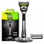 Gillette Labs Razor Aurora Series Flexdisc Rasoio da barba con lama a induzione a 5 strati per uomo con supporto
