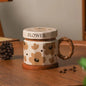Tazze in ceramica retrò creative, alto livello di aspetto, tazze famose in Internet, souvenir di lusso leggero, tazze da caffè con LIDS