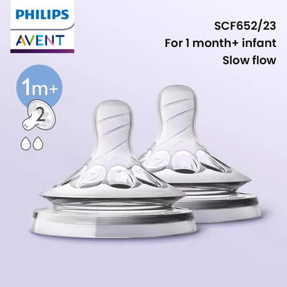 Tettarella per biberon Philips Avent 0-1 mese, circolare, a calibro largo, tettarella di ricambio per biberon con sistema Air Flex, 2 pezzi