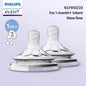 Tettarella per biberon Philips Avent 0-1 mese, circolare, a calibro largo, tettarella di ricambio per biberon con sistema Air Flex, 2 pezzi