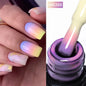 MEET ACROSS 7ml Gelatina Nuda Shimmer Base in gomma Gel Glitter Rosa Viola UV/LED Nail Art Vernis Gel Smalto per manicure Unghie FAI DA TE