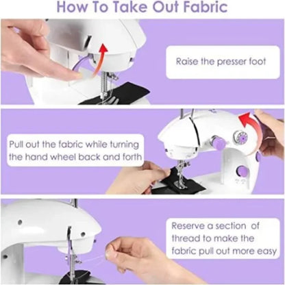 Macchina da cucire elettrica portatile con 12 punti incorporati, mini strumento da cucito domestico per principianti, macchina da cucire da tavolo per riparazioni e progetti fai-da-te domestici