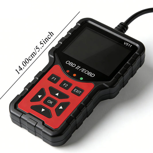 Strumento Diagnostico OBD2 V511, Dotato di Tester per Batteria, Lettore di Codici di Errore del Motore, Dati in Tempo Reale, Funzione di Consultazione DTC e Snapshot