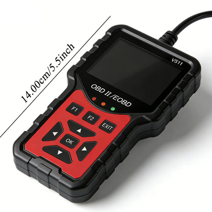 Strumento Diagnostico OBD2 V511, Dotato di Tester per Batteria, Lettore di Codici di Errore del Motore, Dati in Tempo Reale, Funzione di Consultazione DTC e Snapshot