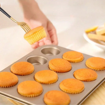 Teglia per cupcake Vassoio per muffin Stampo per cupcake Teglia per muffin Teglia da forno in acciaio al carbonio Teglia per biscotti antiaderente Stampo per torta al microonde
