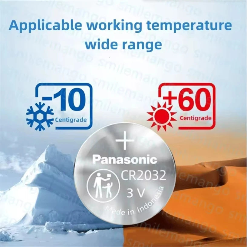 2-50 Pezzi Batteria al Litio Originale PANASONIC CR2032 CR 2032 3V per Orologi, Calcolatrici, Orologi da Parete, Telecomandi, Giocattoli, Pila a Bottone
