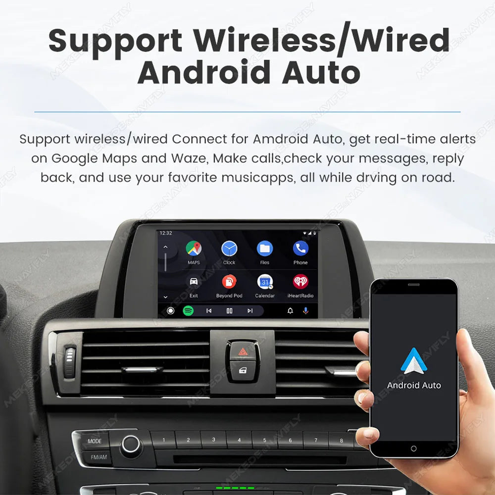 MEKEDE Modulo BOX DSP HiFi con mirroring, CarPlay wireless, Android Auto, AirPlay, Autolink per BMW F20 F21 F30 F31 F34 F07 F10 F11 F01 F2 F25 E60 E61 E81 E82 E84 E87 E88 E89 E90 E91 E92 E93 E70 E71 Sistema CIC