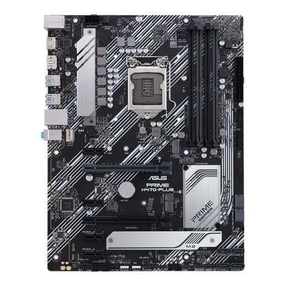 Scheda madre ASUS PRIME H470-PLUS Intel H470 LGA 1200 ATX con supporto per due slot M.2, compatibile con Core i3-10100, i3-10320, i5-10600, i9-10900F, i9-10900KF.