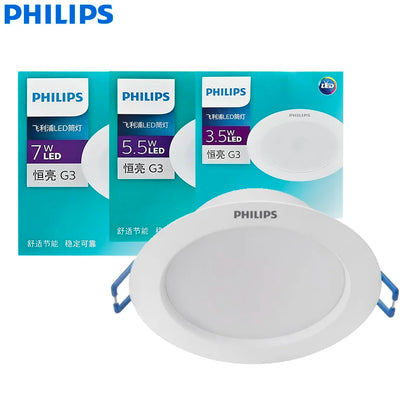 Philips LED G3 Faretto da incasso DL168B Downlight 3,5W 5,5W 7W 220V-240V 3000K 4000K 6500K Faretto bianco Lampada da soffitto sottile IP20