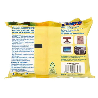Generico L’Unico Panni Catturapolvere Profumati Vaniglia e Frutti Rossi – 5 Pacchi da 20 Pezzi – Elettrostatici e Profumati, Misura Maxi 20,5x39 cm – Cattura Polvere e Profuma la Casa