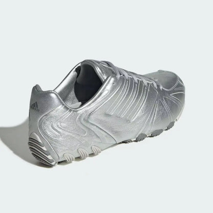 Sneakers vintage alla moda Adidas Retro con motivo a conchiglia, nere con cuciture bianche e suola in gomma IH1654