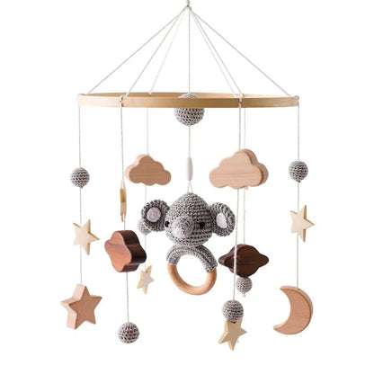 Carillon girevole per neonati Culla Imitazione Colore legno Appeso Sonaglio Bambino Lenitivo Giocattoli musicali 0-12 mesi Regalo per bambini
