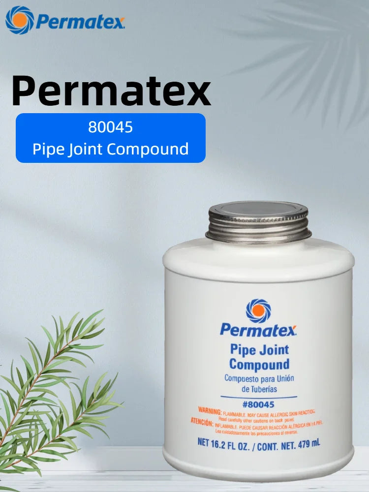 Permatex 80045 Sigillante per Giunti di Tubi Resistente al Calore per Linee di Acqua, Olio e Carburante Non Indurente 479mL
