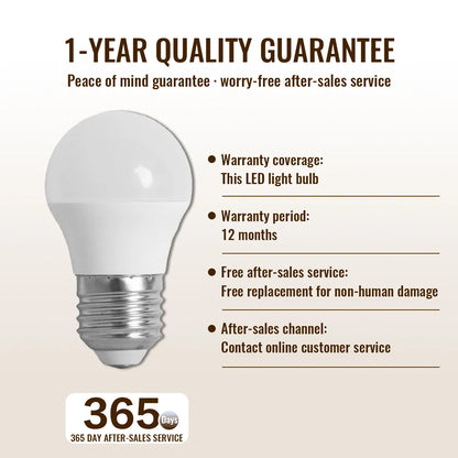 Lampadina LED G45 a spettro completo con attacco E14 E27, indice di resa cromatica CRI90, protezione per gli occhi, lampadina decorativa per illuminazione ambientale interna